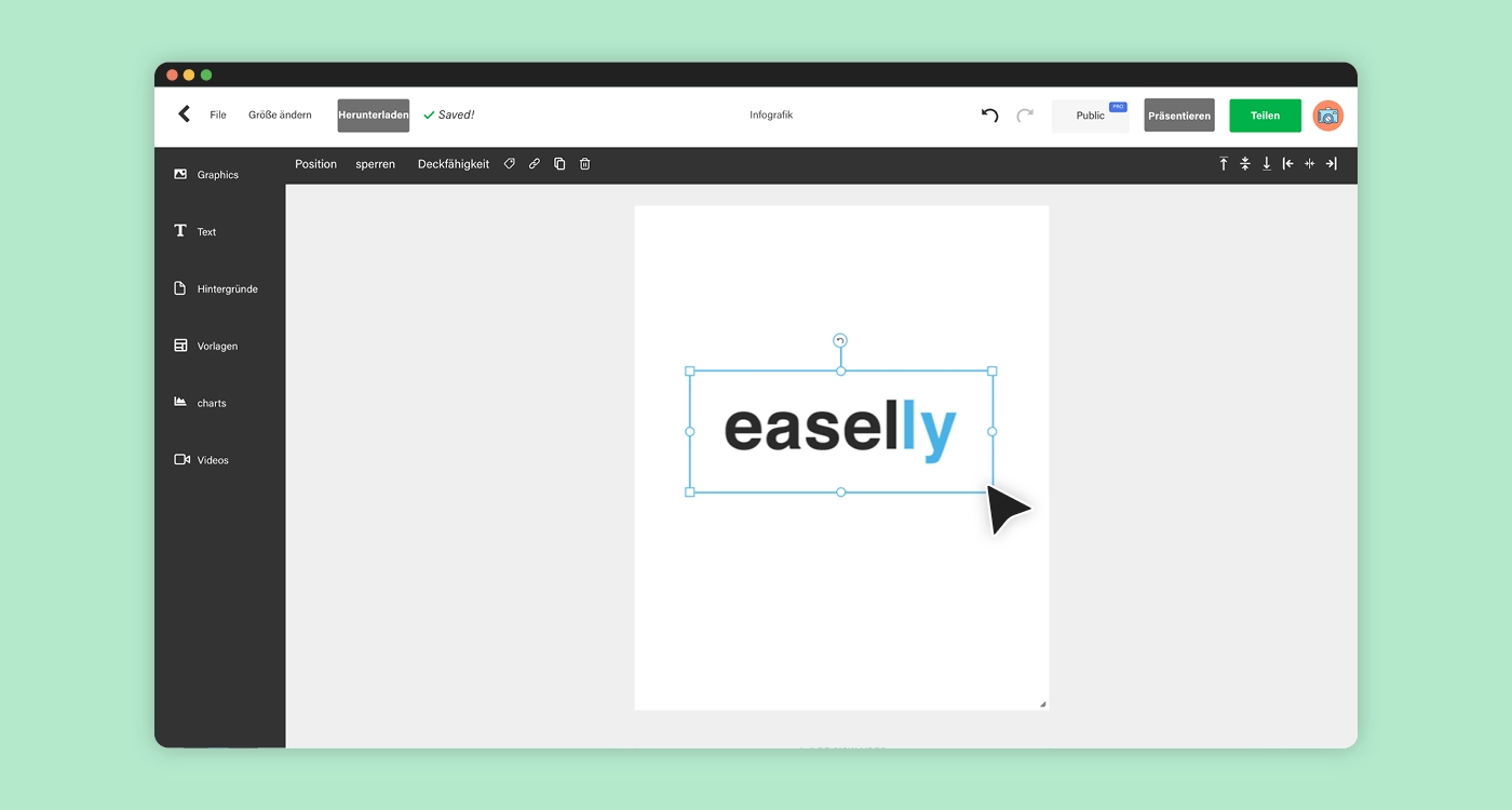 Erstelle Infografiken mit dem kostenlosen Account von easel.ly