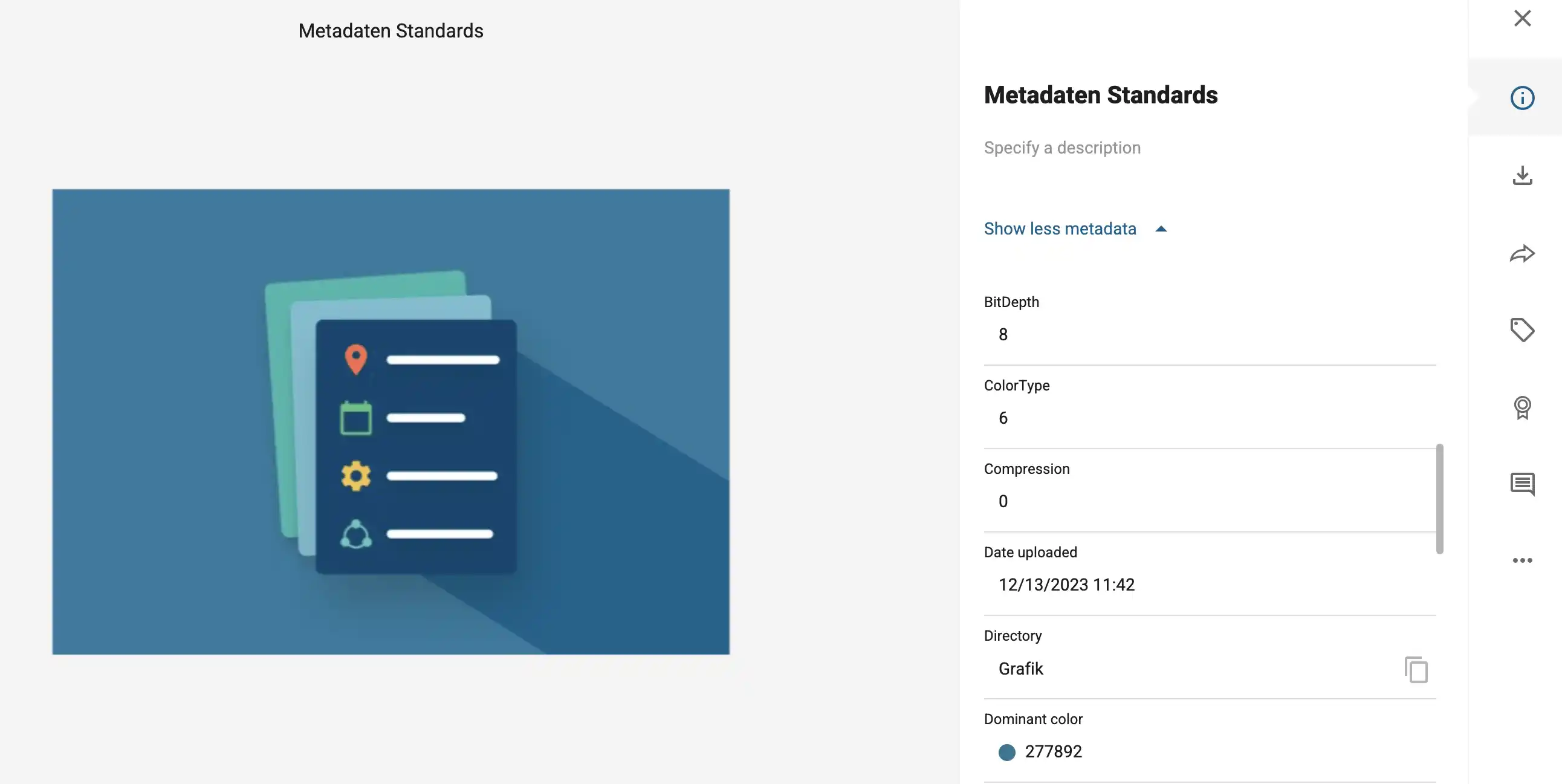 expanded metadata fields in pixio