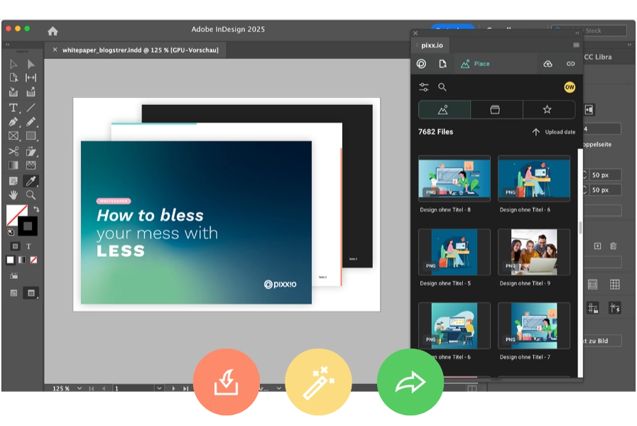 Integration von Digital Asset Management (DAM) in InDesign über pixx.io