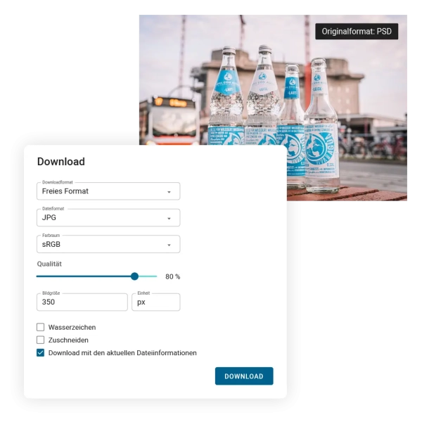 Varianten und Versionen managen in pixx.io