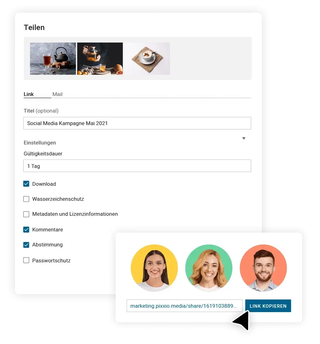 Medien teilen Media Asset Management System