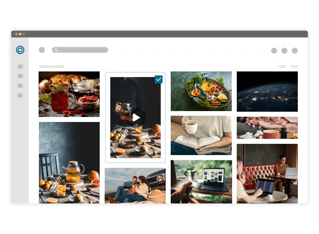 Benutzeroberfläche pixx.io