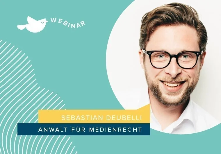Ueberblick ueber die Gefahren von kostenlosen Bildern mit Anwalt Sebastian Deubelli - Marketing Webinar